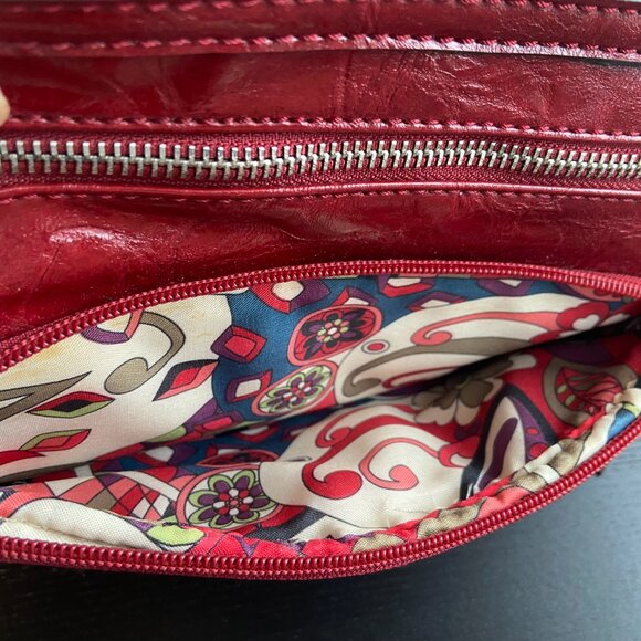 Nicole by Nicole Miller Shiny Red Cross Body Bag - Picture 10 of 16